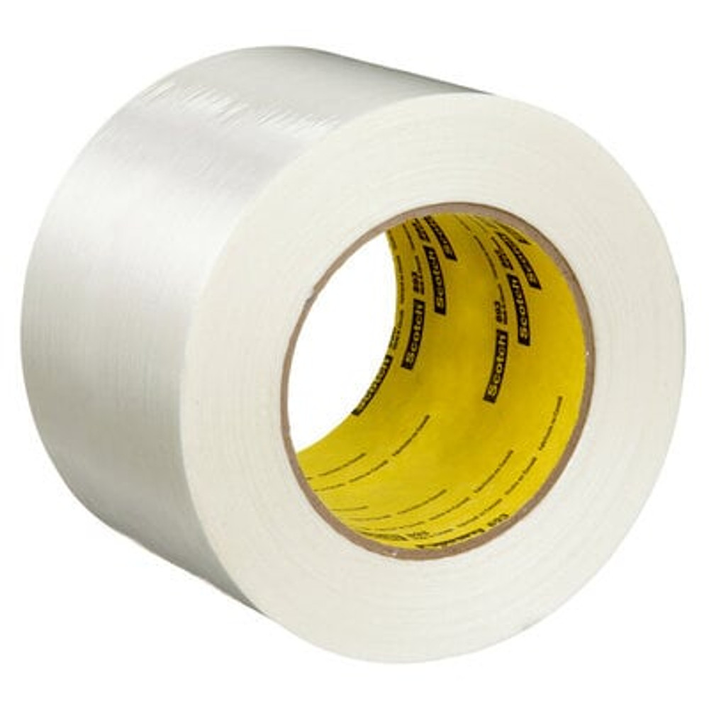 Scotch® Filament Tape 893, Clear, 72 mm x 55 m, 6 mil