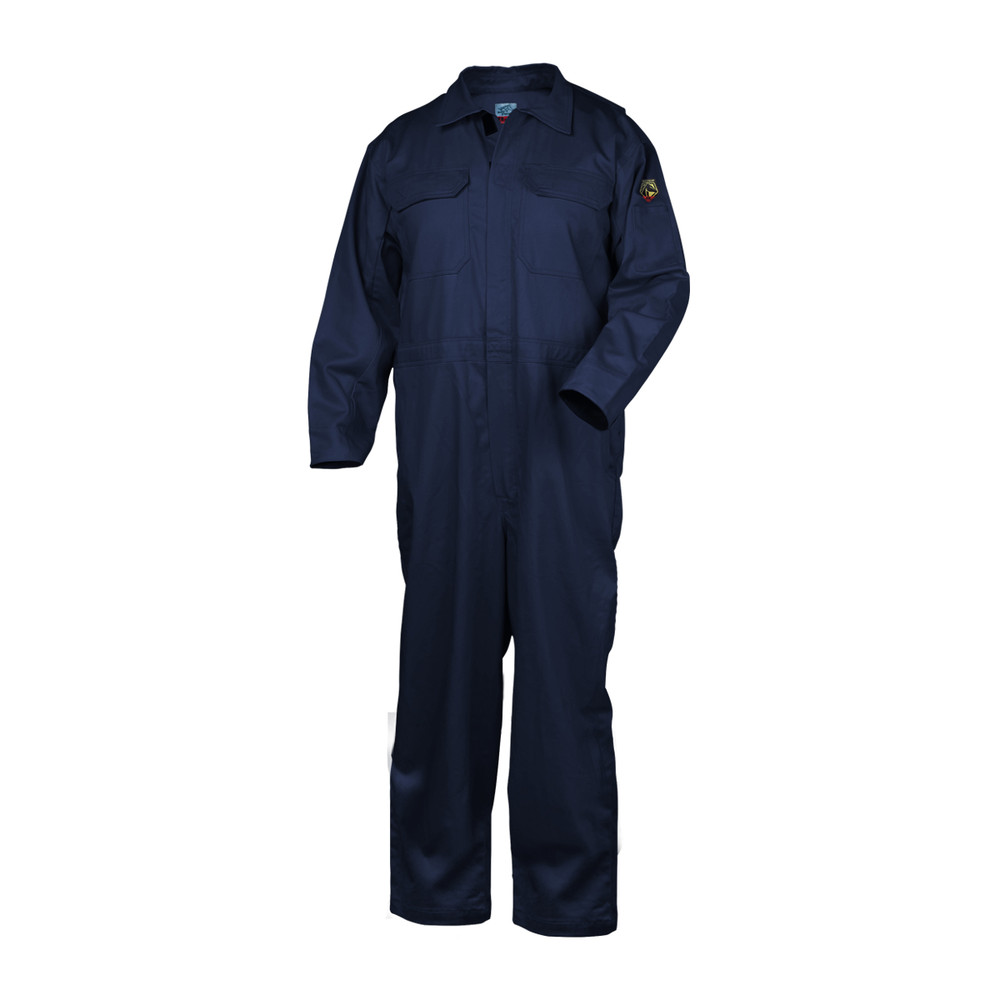 Black Stallion TRUGUARD 300 FLAME-RESISTANT COTTON Coveralls Large CF2215-NV-LRG | Navy