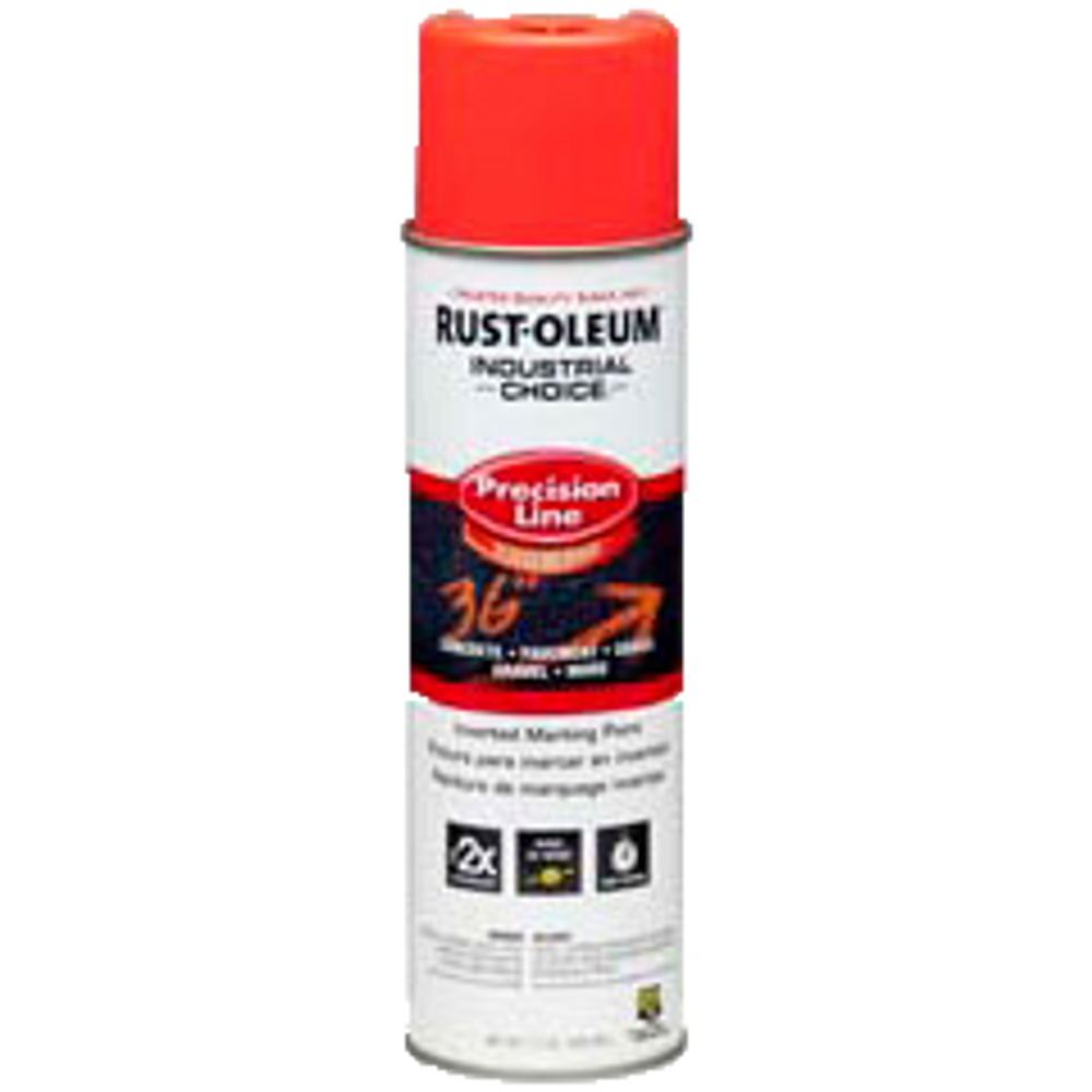 Industrial Choice M1600 System SB Precision Line Marking Paint 203028 Rust-Oleum | Fluorescent Red Orange