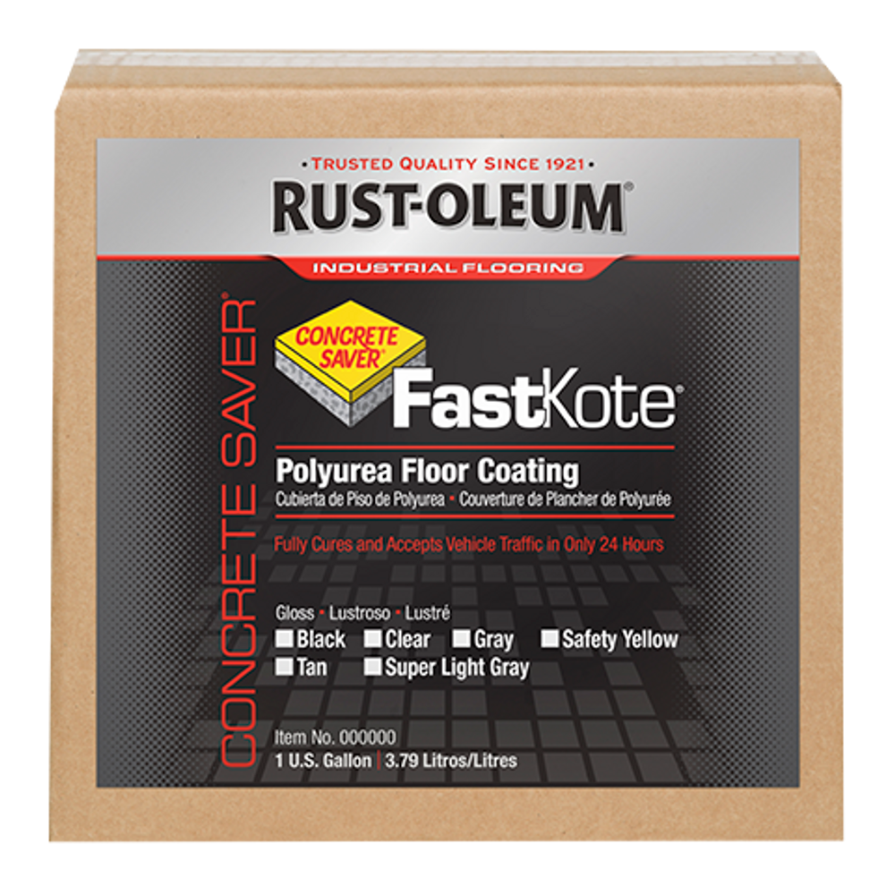 Concrete Saver Fast Kote Polyurea Floor Coating 280972 Rust-Oleum | Clear