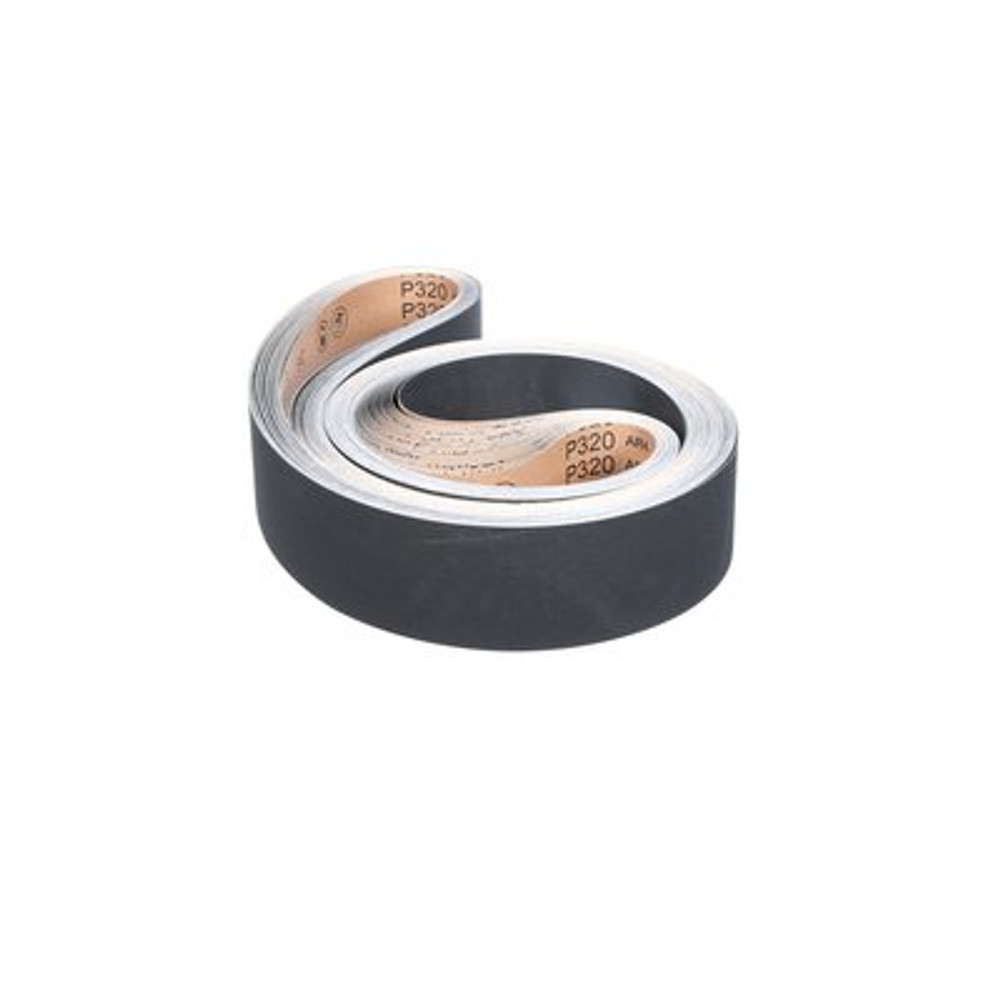 3M Cloth Belt 461F, P320 XF-weight, 4 in x 132 in, Sine-lok,Single-flex, 50 ea/Case