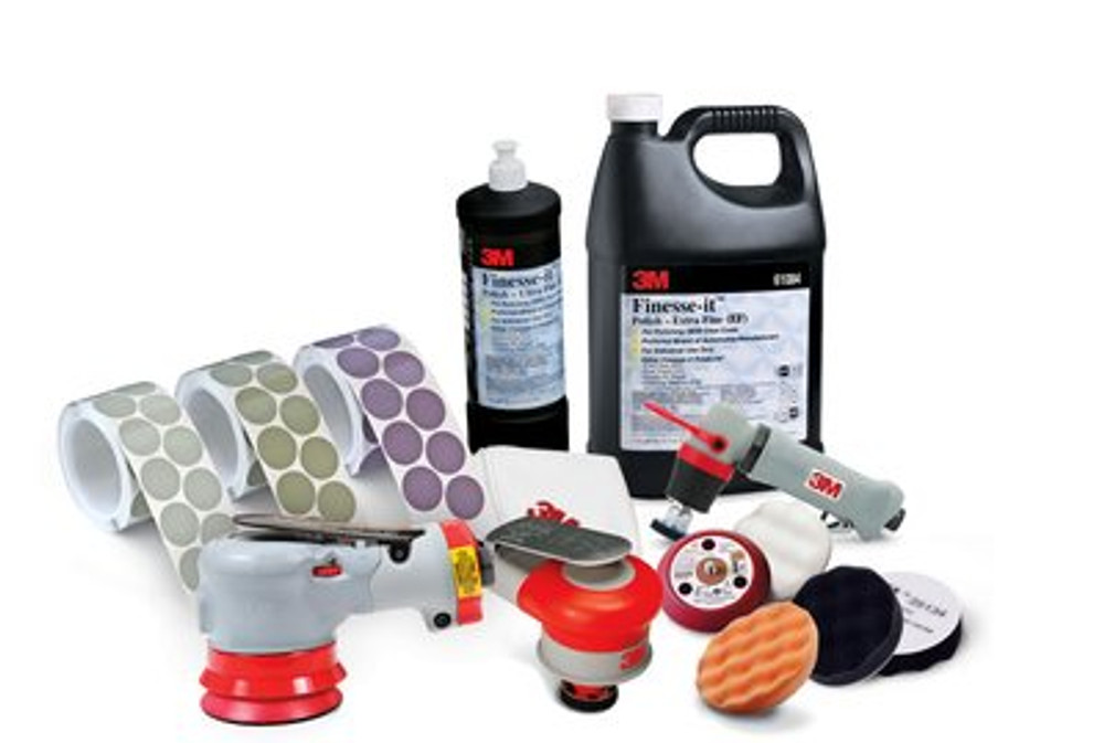 3M Finesse-it PSA Film Disc Roll 464LA, A7 3MIL, 1-3/8 in x NH,
Scallop, Die 143S, 500 Discs/Roll, 4 Rolls/Case