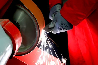 3M Cubitron II Cloth Belt 984F, 36+ YF-weight, 4 in x 132 in, Film-lok, Single-flex