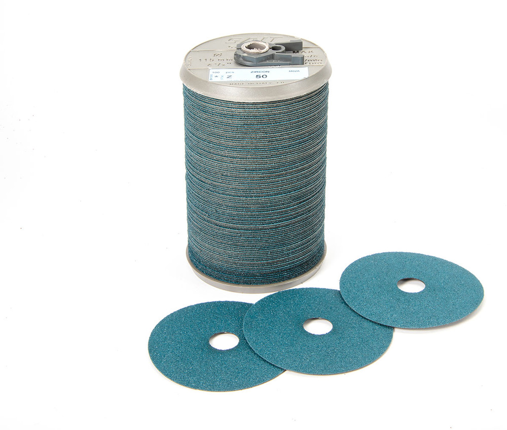 Zirconium Fiber Discs,Z  Zirconium Fiber Disc for Aggressive Grinding,  Bulk Packaging (100 PCS per Spindle) 59624