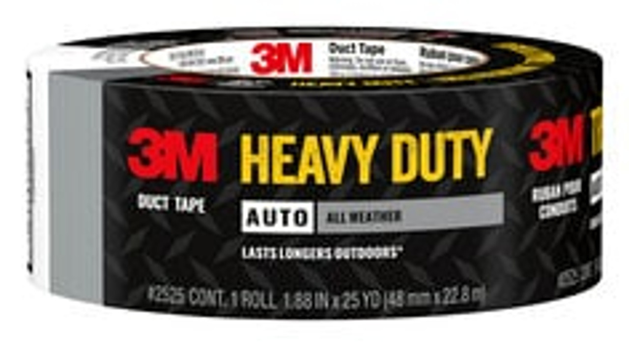 3M Automotive Heavy Duty All Weather Duct Tape 2525-NA, 1.88 in x 25 yd (48  mm x 22.8 m), 6 rls/cs 3453