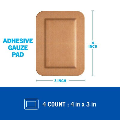 Nexcare Duo Adhesive Gauze Pads 22540 | Adhesive Wound Dressings