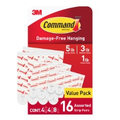 Command Assorted Replacement Strips 16-Pack | Storage & Organization