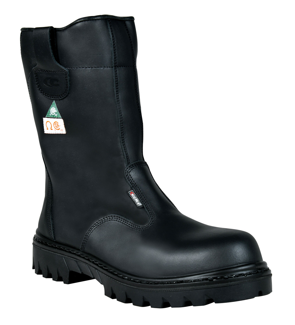 Grizzly Eh Pr Pull on/Black Leather/Comp. Toe/Apt Plate | Cofra