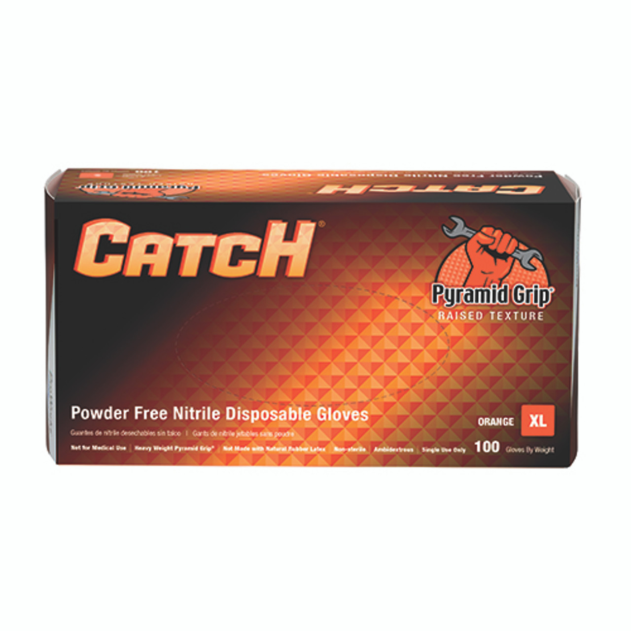 ProWorks CATCH Nitrile Disposable Gloves With Pyramid Grip Texture