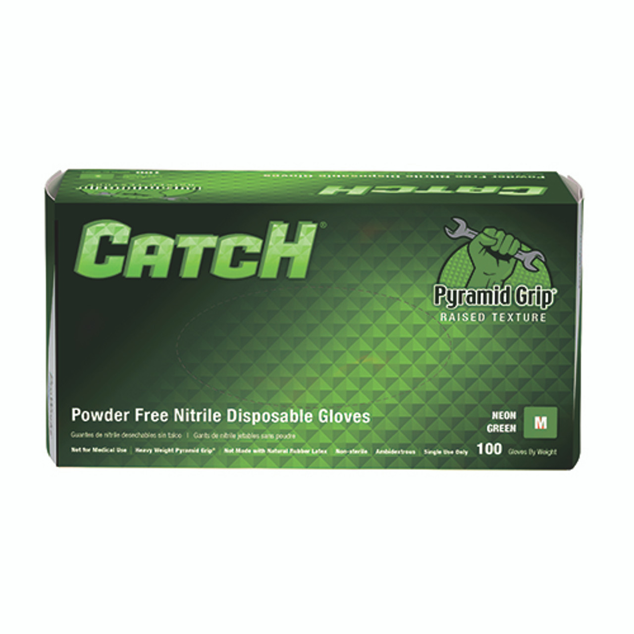 CATCH® ProWorks® Pyramid Grip® Neon Green Nitrile Disposable Gloves Po —  LiftSupply