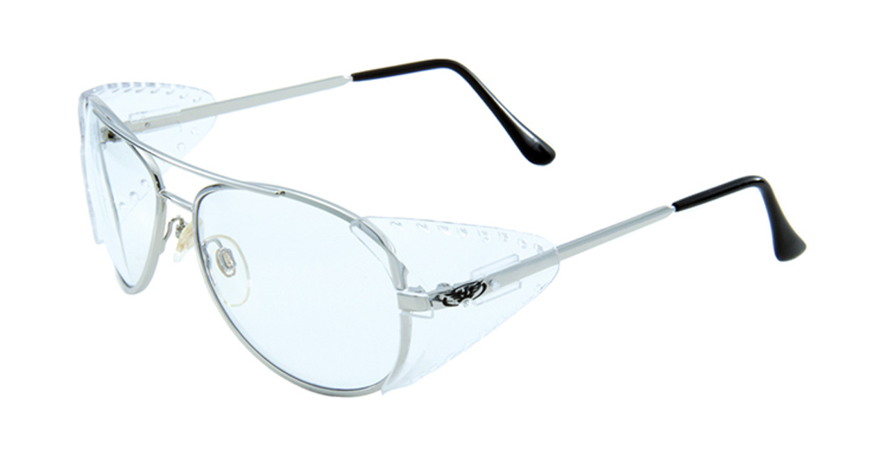 Aviator Z87 Motorcycle Safety Glasses - Clear - Strobels Supply