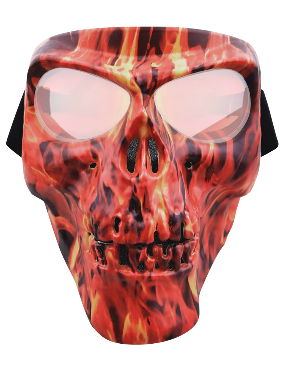 Skull Mask Flame CL GTR Skull Full Face Mask - Strobels Supply