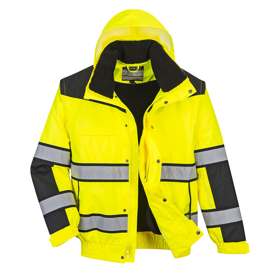 Portwest UC466 - Hi-Vis Classic Bomber Jacket (Orange/Black