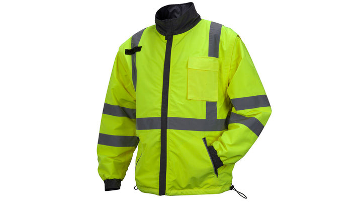 Pyramex Hi-Vis Lime Jacket XL Water Resistant Reversible Work Wear