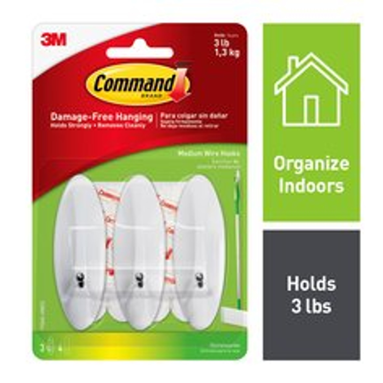 Command Medium Wire Hooks 17068-HWES 59875 Industrial 3M Products &  Supplies