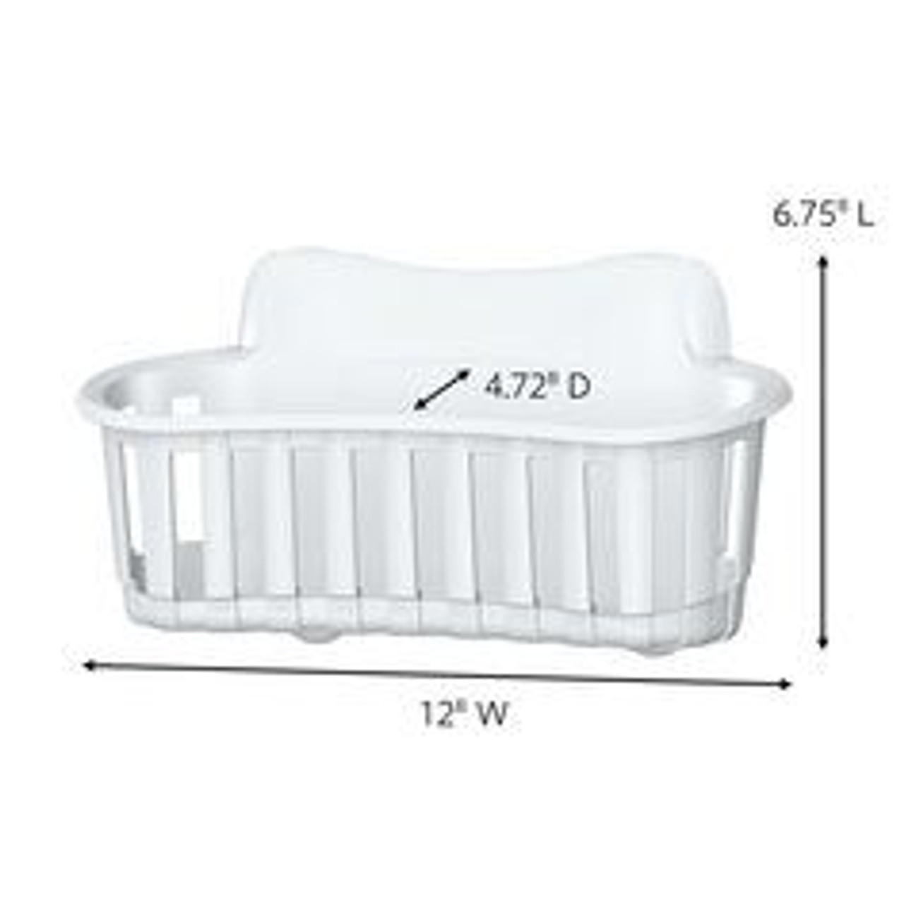 Command Under Sink Sponge Caddy, 1 Caddy, 4 Strips, White (17609-HWES) with