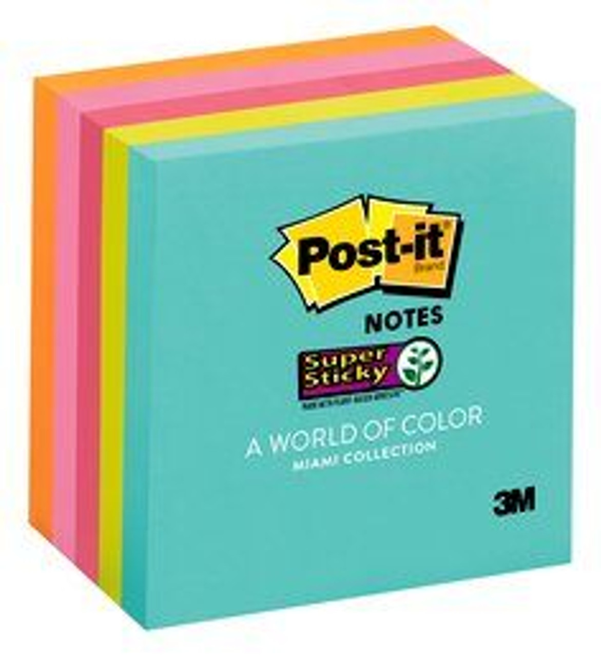 Post-it Super Sticky Notes, 3 in x 3 in, 5 Pads, 2x the Sticking Power,  Black, Recyclable (654-5SSSC)