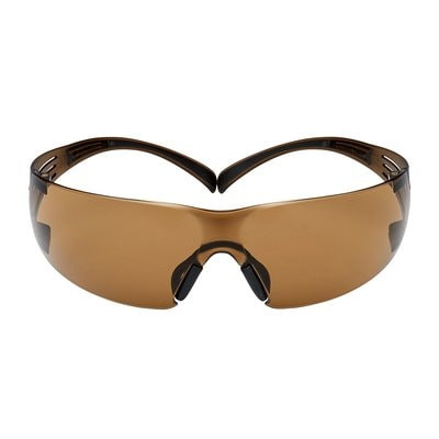 3M SecureFit Safety Glasses SF405SGAF-BLA, Black/Brown Eye