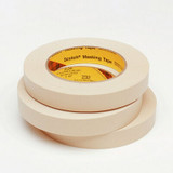 3M High Performance Masking Tape 232, Tan, 12 mm x 55 m, 6.3 mil, 72per case 2852