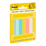Post-it Page Markers 670-5AF2, 1/2 in X 1-3/4 in (12,7 mm x 44.4 mm) Assorted Bright Colors 52234