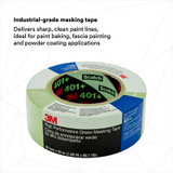 3M High Performance Green Masking Tape 401+, 48 mm x 55 m 6.7 mil, 12per case Bulk 64763
