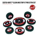 Scotch-Brite Clean and Strip XT Pro Extra Cut Disc, XC-DC, A/O ExtraCoarse, 3 in x 1/2 in, 50 ea/Case 88983