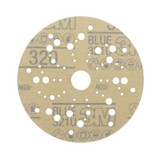 3M Hookit Blue Abrasive Disc 321U, 36165, 5 in, 320 grade, Multi-hole, 50 discs per carton, 4 cartons per case 36165