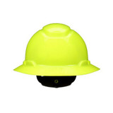 3M SecureFit Full Brim Hard Hat H-809SFR-UV, HiVis Yellow, 4-Point Pressure Diffusion Ratchet Suspension with UVicator, 20ea/CS