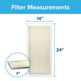 Filtrete Electrostatic Air Filter 300MPR 323DC-4, 14 in x 24 in x 1 in (35.5 cm x 60.9 cm x 2.5 cm)