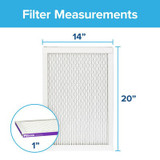 Filtrete High Performance Air Filter 1500 MPR 2006DC-4, 15 in x 20 in x 1 in (38.1 cm x 50.8 cm x 2.5 cm) 2006