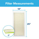 Filtrete Pollen Air Filter, 600 MPR, 9834-4, 14 in x 25 in x 1 in (35,5cm x 63,5 cm x 2,5 cm) 9834