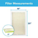 Filtrete Pollen Air Filter, 600 MPR, 9835-4, 14 in x 20 in x 1 in (35,5cm x 50,8 cm x 2,5 cm) 9835