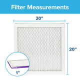 Filtrete High Performance Air Filter 1500 MPR 2002-4-HR, 20 in x 20 in x 1 in (50.8 cm x 50.8 cm x 2.5 cm) 2002