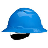 3M SecureFit Full Brim Hard Hat H-803SFV-UV, Blue, Vented, 4-Point Pressure Diffusion Ratchet Suspension, with UVicator, 20ea/CS