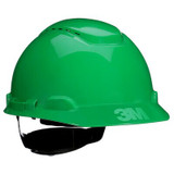 3M SecureFit Hard Hat H-704SFV-UV, Green, Vented, 4-Point Pressure Diffusion Ratchet Suspension, with UVicator, 20 ea/Case 94506