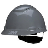 3M SecureFit Hard Hat H-708SFV-UV, Grey, Vented, 4-Point Pressure Diffusion Ratchet Suspension, with UVicator, 20 ea/Case 94514