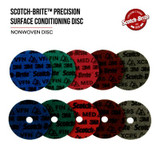 Scotch-Brite Precision Surface Conditioning Disc, PN-DH, Extra Coarse, 4 in x 5/8 in, 100 ea/Case 89227