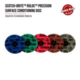 Scotch-Brite Roloc Precision Surface Conditioning Disc, PN-DR, Extra
Coarse, TR, 1-1/2 in, 50/Car, 200 ea/Case, Dispenser Pack