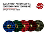 Scotch-Brite Precision Surface Conditioning TN Quick Change Disc, PN-DN, Medium, 4-1/2 in, 10 ea/Case, Trial Pack 89344