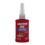 243 Medium-Strength Primerless Threadlocker, 50 m L, 1/4 in to 3/4 in dia, Loctite | Blue