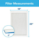 Filtrete High Performance Air Filter 1900 MPR UA04-4, 14 in x 25 in x 1 in (35.5 cm x 63.5 cm x 2.5 cm) Industrial 3M Products & Supplies | White
