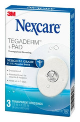 Nexcare Tegaderm + Pad Transparent Dressing H3587, 3.5 in x 4.125 in (9 cm x 10.5 cm), Oval 3ct Industrial 3M Products & Supplies