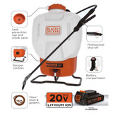 Black+Decker Battery Powered 4-Gal Backpack Sprayer, Model 190657