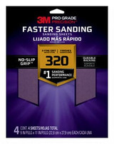 3M Pro Grade Precision Faster Sanding Sheets w/ NO-SLIP GRIP Backing SHR400-PGP-4T, 9 in x 11 in, 400 Gr, 4 Shts/pk