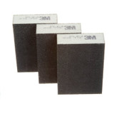3M General Purpose Sanding Sponge 907NA-3P-CC, 3 3/4 in x 2 5/8 in x 1 in, Dual Grit, Extra Fine/Fine, 3 spgs/pack, 6 packs/case 90271 Industrial 3M