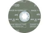 PFERD COMBICLICK® Fiber Disc, 5" Dia, 220 Grit, Aluminum oxide A-COOL