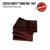 Scotch-Brite Hand Pad 7447B, HP-HP, A/O Very Fine, Maroon, 6 in x 9 in, 60 ea/Case, Bulk 4229