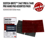Scotch-Brite Pro Hand Pad, 64933, PO-HP, 1 - 6 in x 9 in pad 7447 PRO and 1 - 6 in x 9 in pad 7448 PRO, Multi-pack, 20 each/case 64933 Industrial 3M