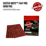 Scotch-Brite Hand Pad 7447 PRO, PO-HP, A/O Very Fine, Maroon, 6 in x 9 in, 20/carton, 3 cartons/case 64926 Industrial 3M Products & Supplies