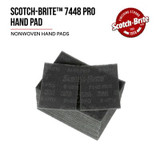 Scotch-Brite Hand Pad 7448 PRO, PO-HP, Si C Ultra Fine, 6 in x 9 in, 20/carton, 3 cartons/case 64935 Industrial 3M Products & Supplies | Gray